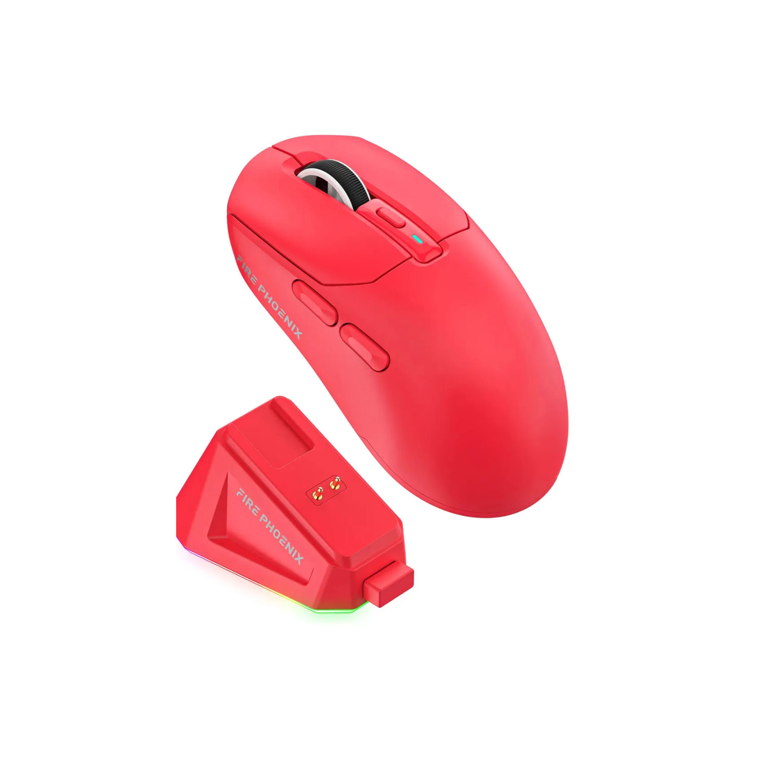 Mouse Gamer Sem Fio Tri-Mode 24000 DPI com Dock RGB Fire Phoenix