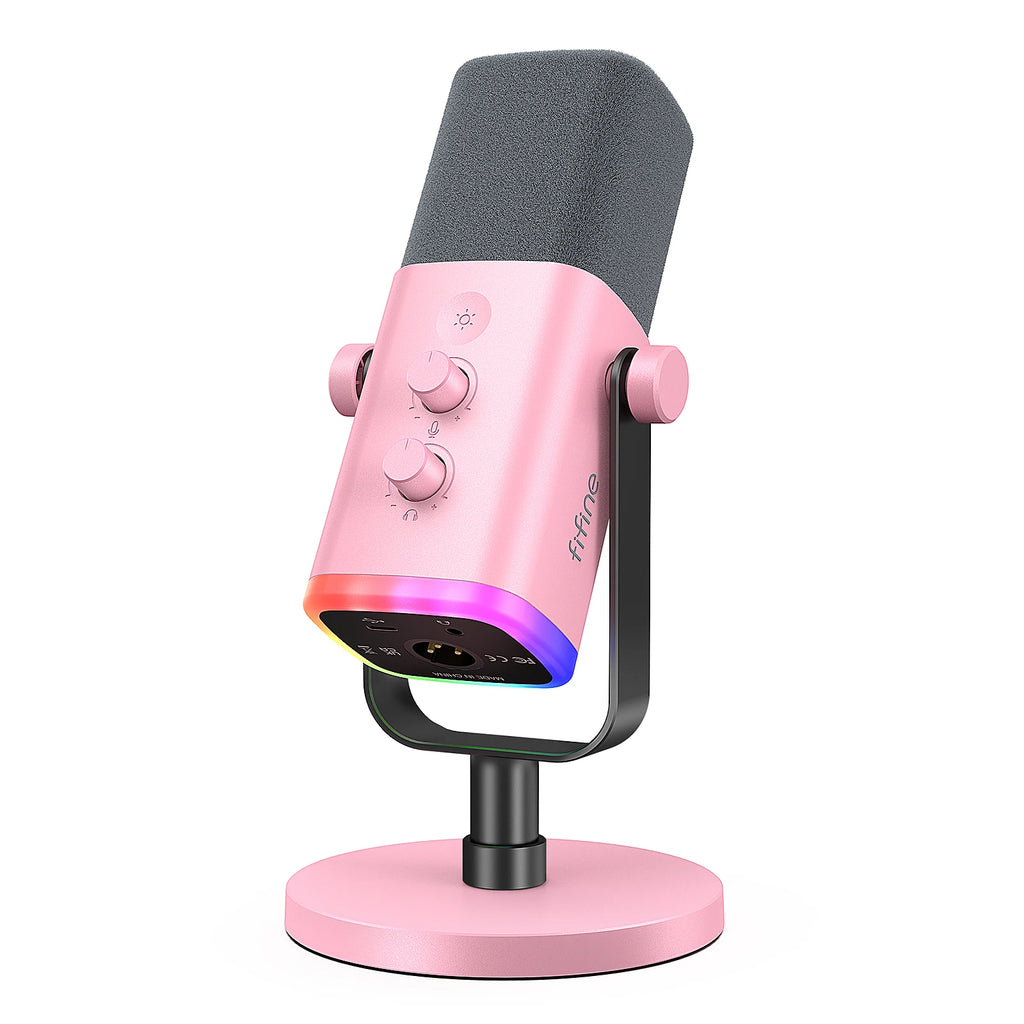 Microfone Gamer FIFINE AM8 RGB USB/XLR para Streaming e Podcast