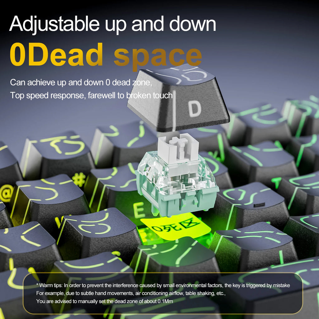 Teclado Magnético Attack Shark X68HE 8KHz Hall Effect Ultra Responsivo para FPS