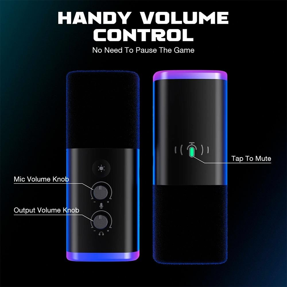 Microfone Gamer FIFINE AM8 RGB USB/XLR para Streaming e Podcast